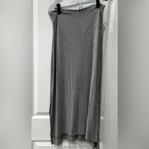 Savii gray knit maxi skirt